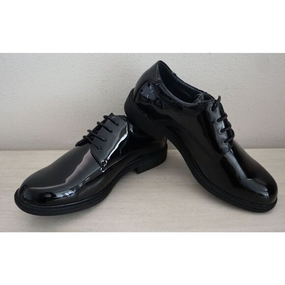 Bruno Marc Men's Sz 9.5 Black Patent Downing-02 Formal Lace-Up Dress Shoes - Picture 13 of 14